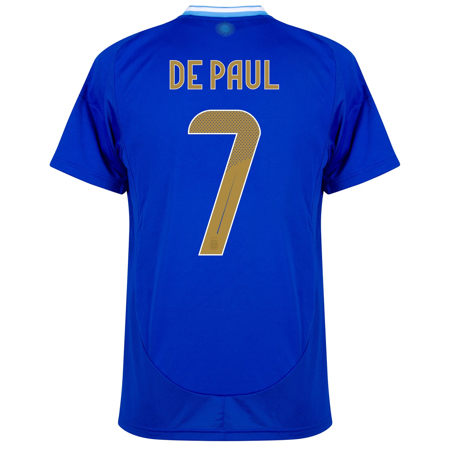 adidas Argentina Away De Paul 7 Shirt 2024-2025 (Official Printing)