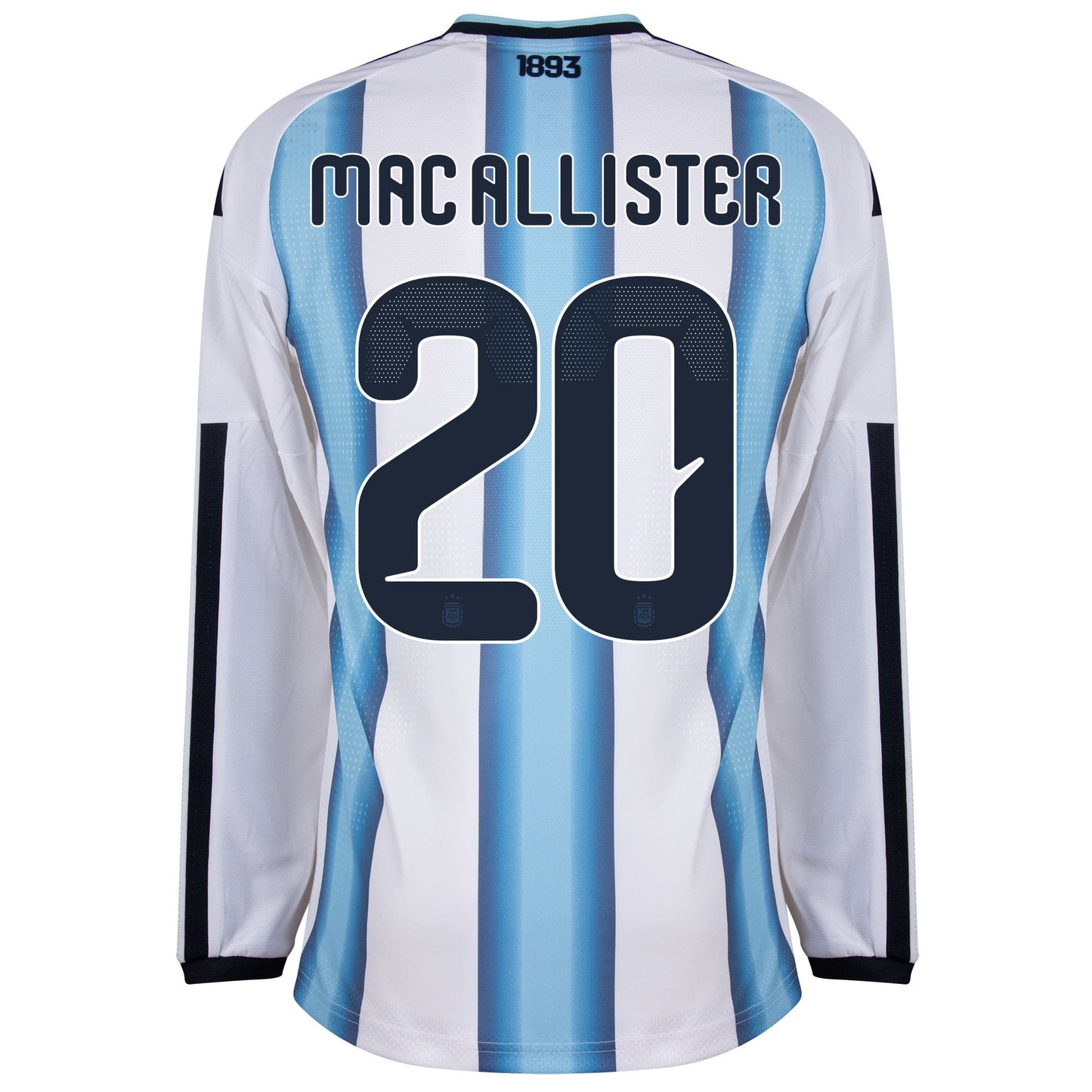 adidas Argentina Authentic Home L/S Mac Allister 20 Shirt 2026-2027 (Official Printing)