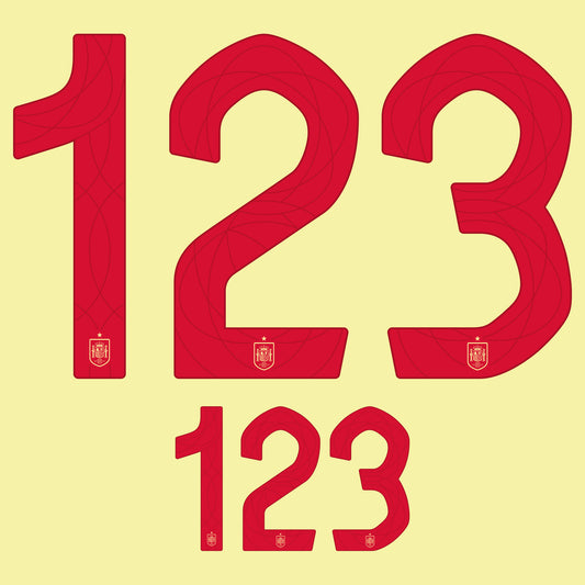 24-25 Spain Away Adult Player Number Set (262mm/104mm)