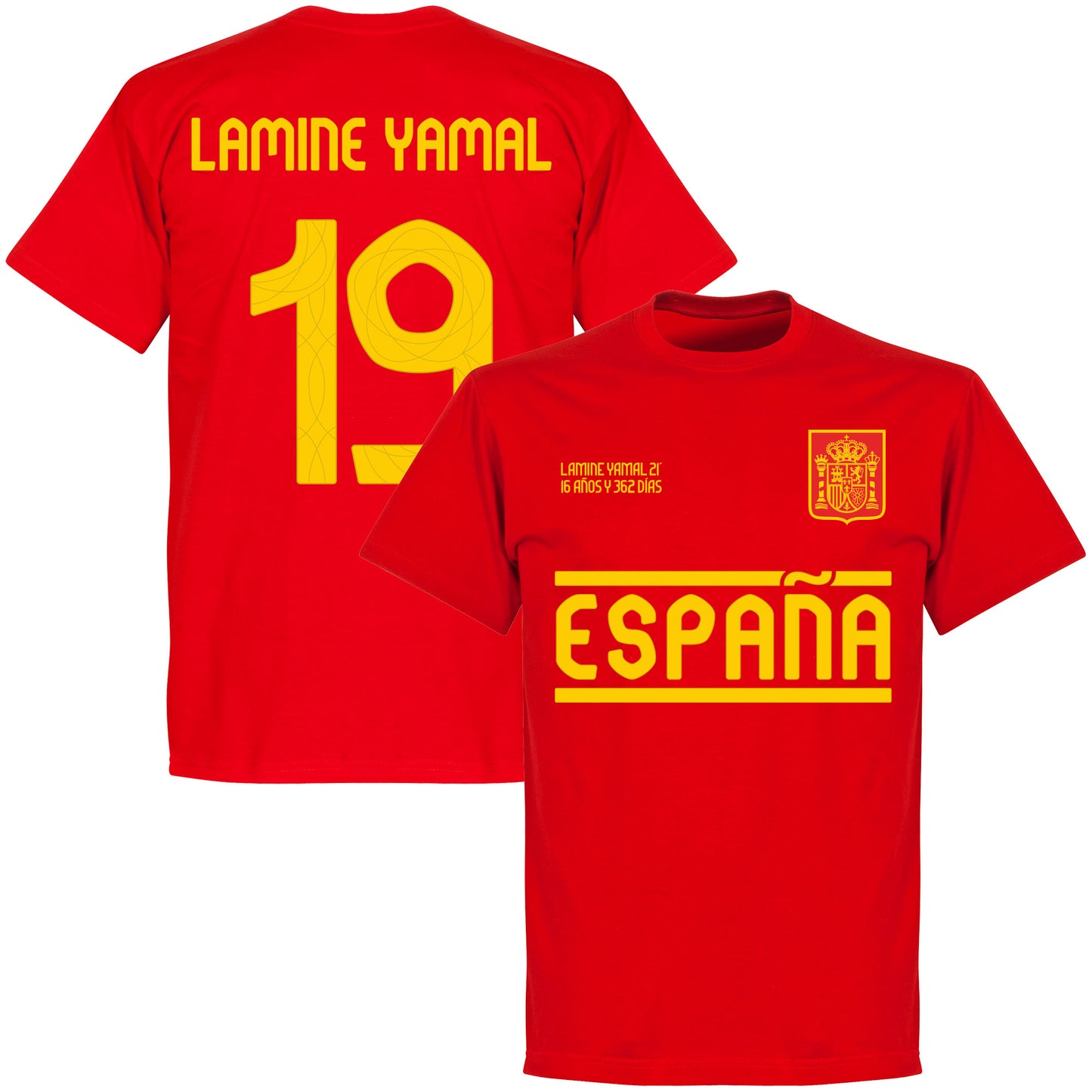 Spain Lamine Yamal Tournament Goalscorer T-shirt - Red