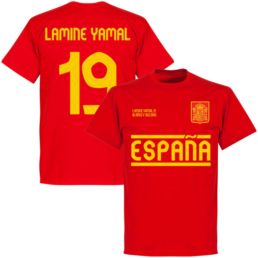 Spain Lamine Yamal Tournament Goalscorer T-shirt - Red