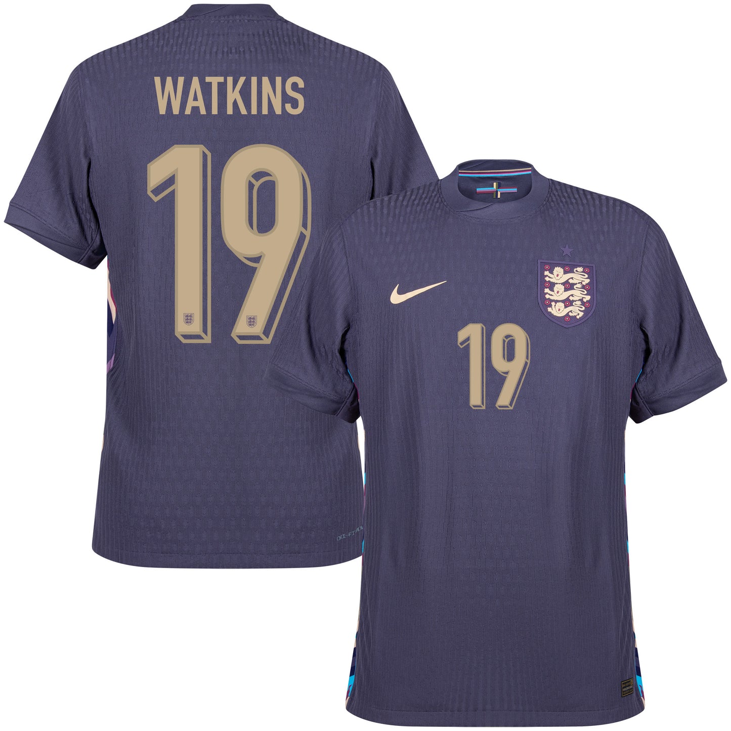 Nike England Dri-Fit ADV Match Away Watkins 19 Shirt 2024-2025 (Official Printing)