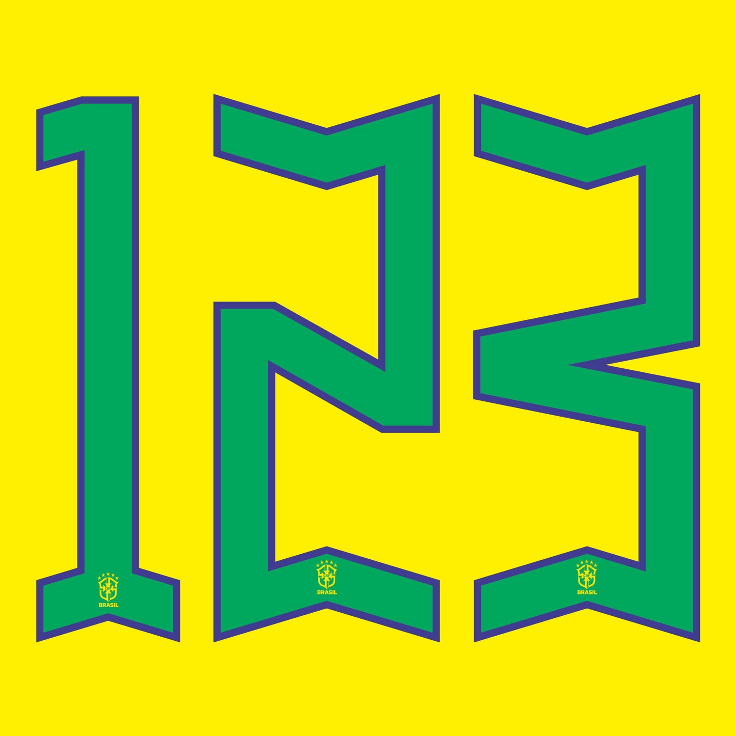 22-23 Brazil Home Official Back Numbers (250mm)