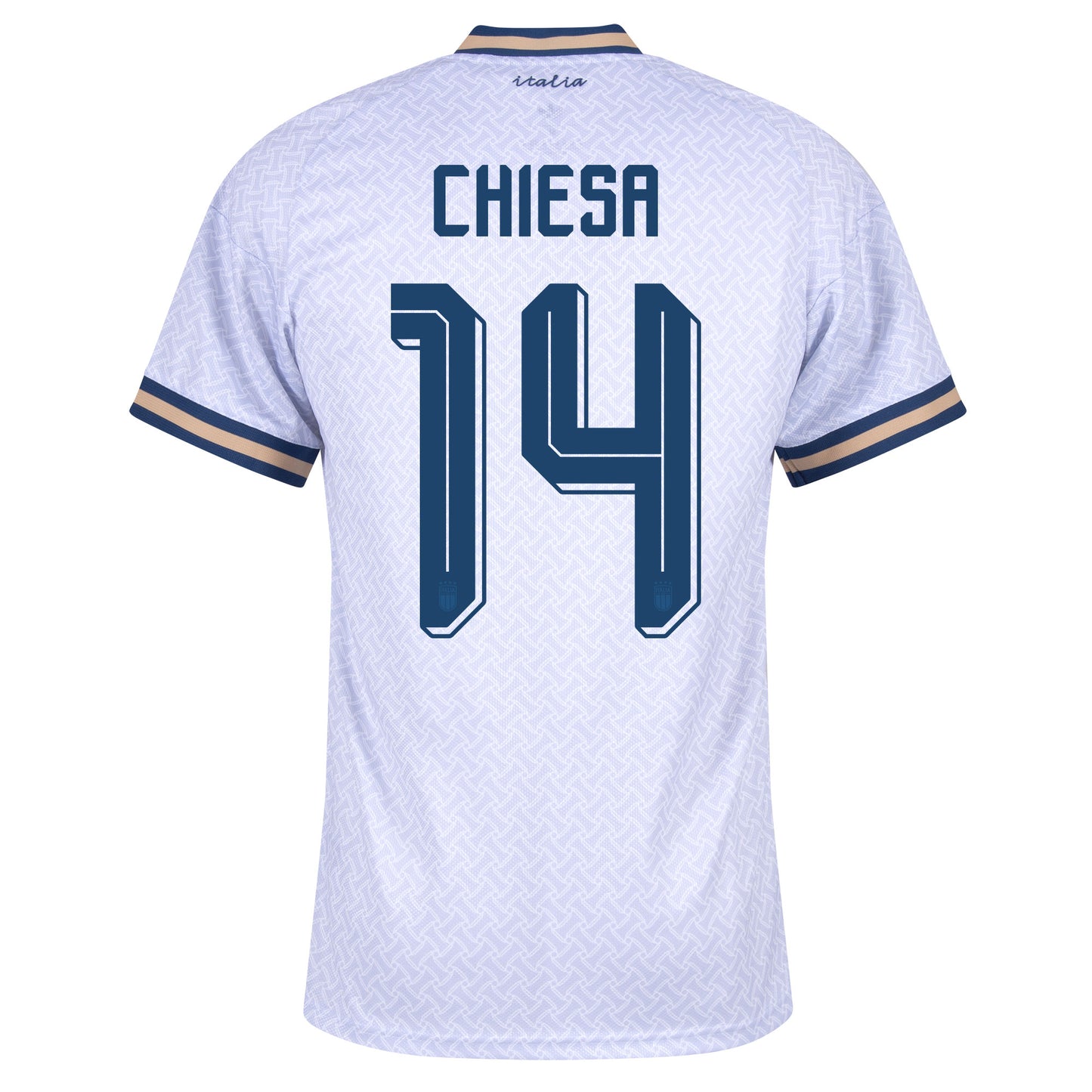 26-27 Italy Away Shirt + Chiesa 14 (Official Printing)