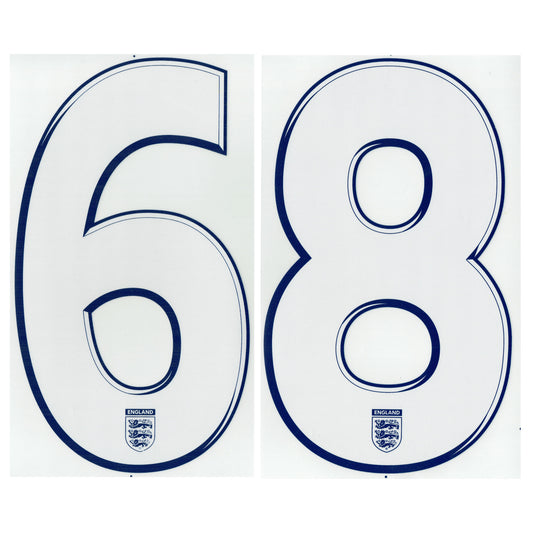 08-10 England Away Back Numbers Name and Number Transfer