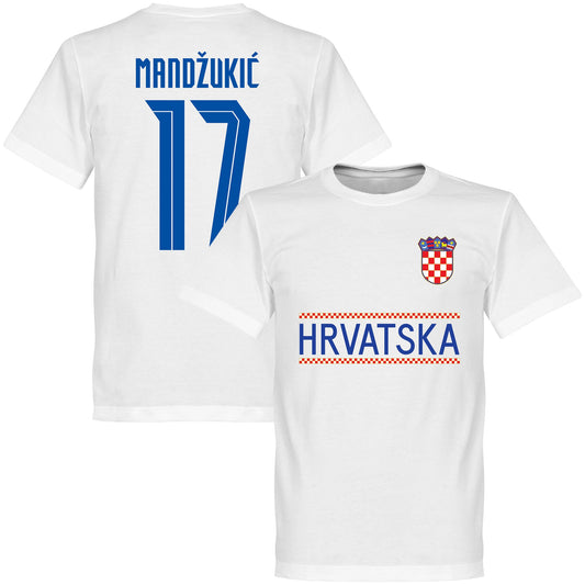 Croatia Mandzukic 17 Team KIDS T-shirt - White