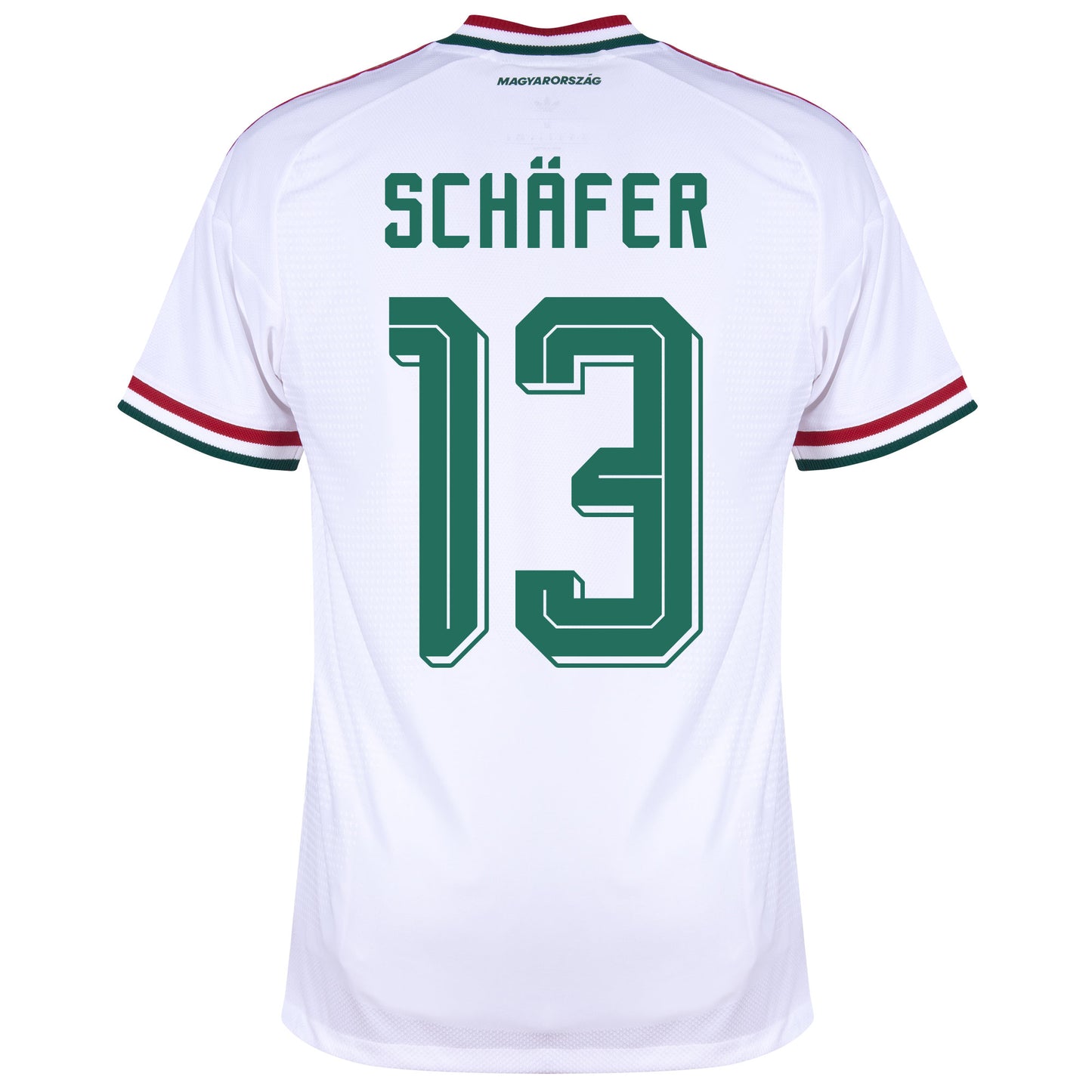 adidas Hungary Authentic Away Schafer 13 Shirt 2026-2027 (Official Printing)