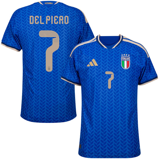 adidas Italy Authentic Home Del Piero 7 Shirt 2026-2027 (Official Printing)