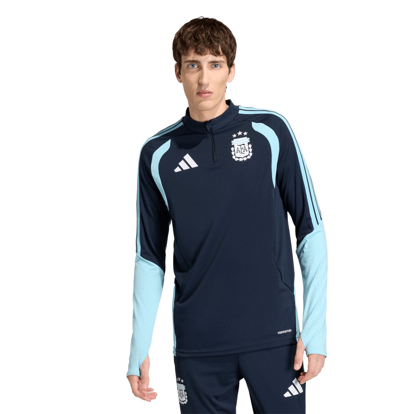adidas Argentina Training 1/4 Zip L/S Training Top (Formotion) - Navy - 2026-2027