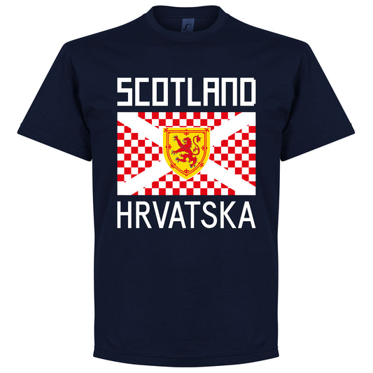 Scotland Croatia Supporters T-shirt - Navy
