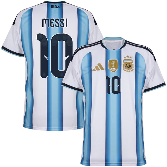 26-27 Argentina Home Shirt inc. Messi 10 - Kids (Pre-printed version)
