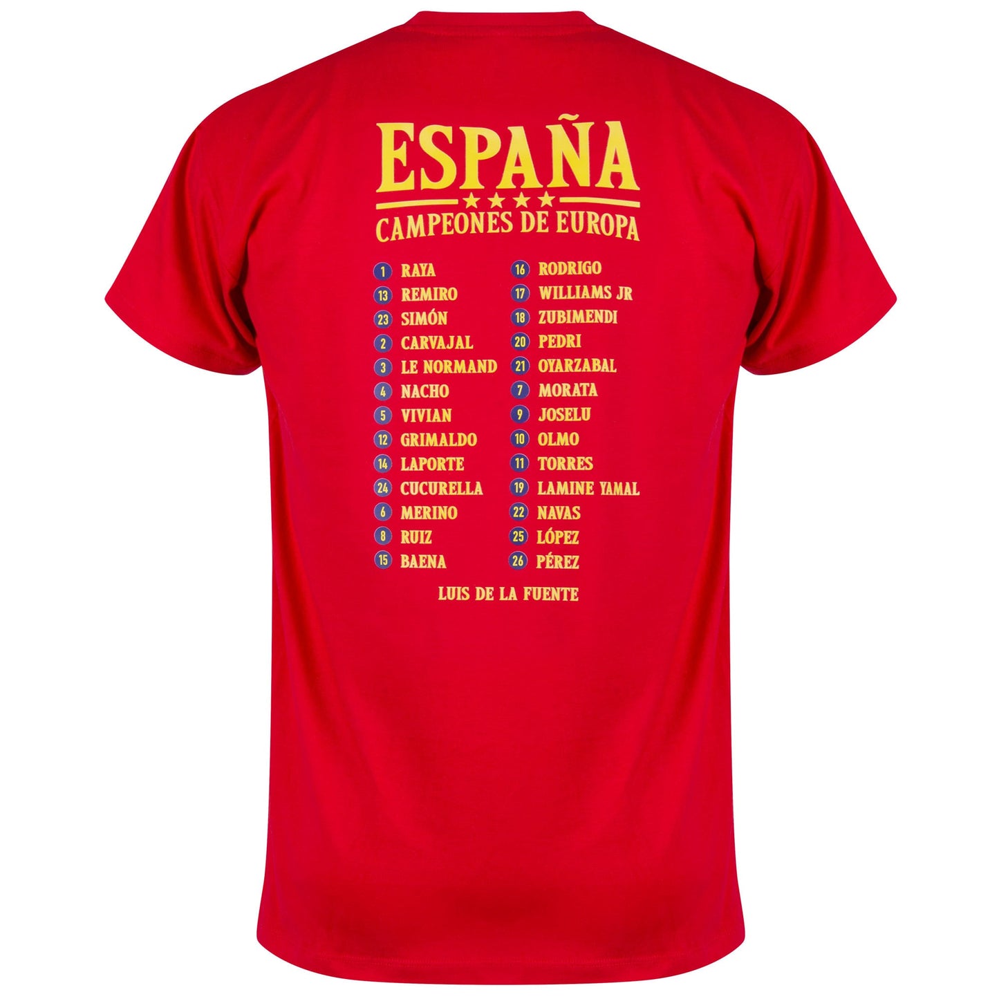 Spain Campeones de Europa 2024 Squad T-shirt - Red