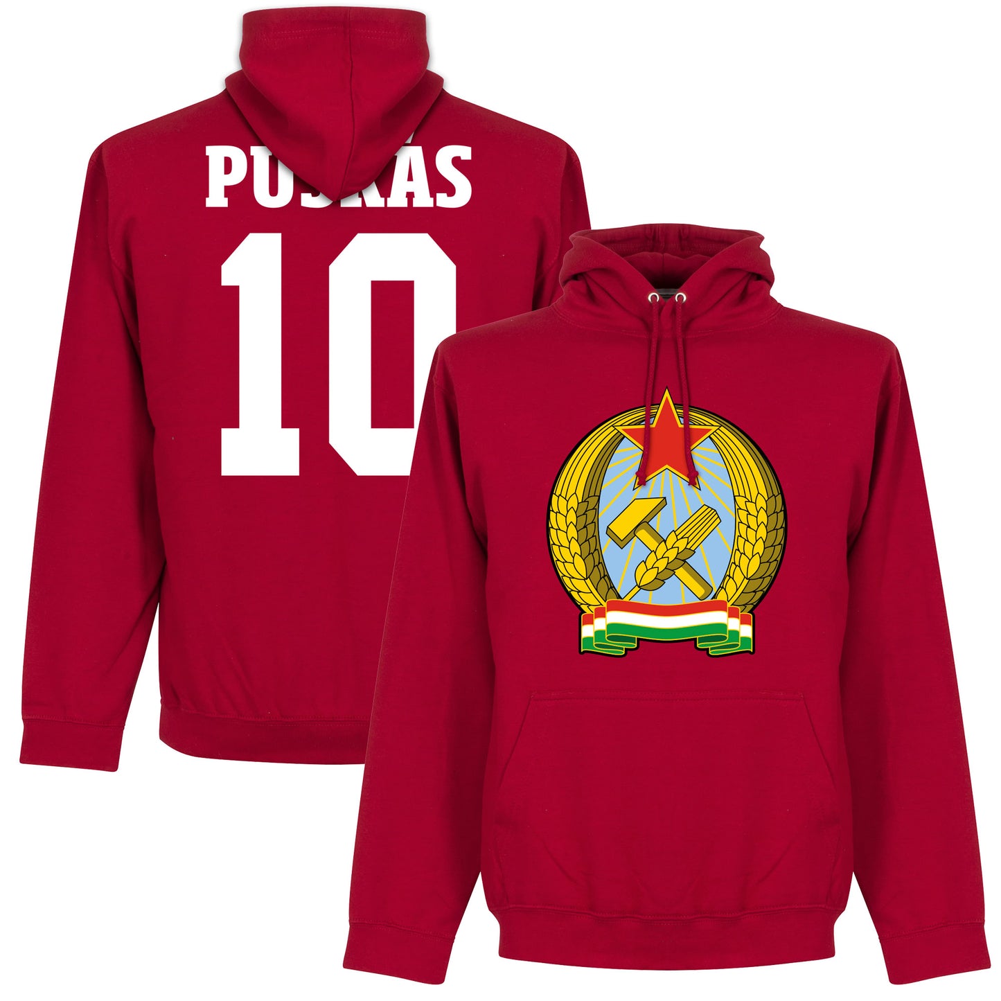 Hungary 1953 Puskas 10 Hoodie - Red