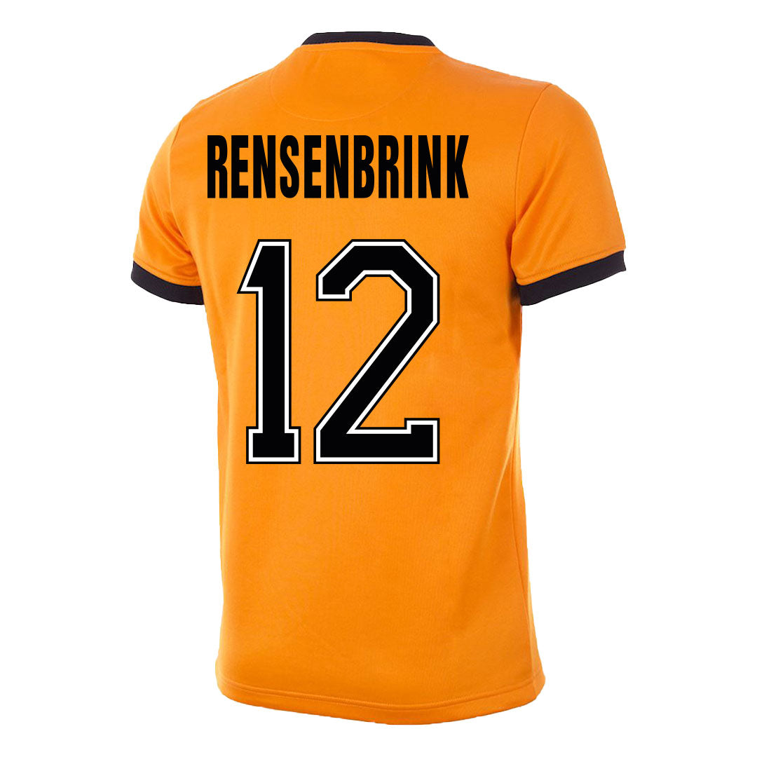 Copa Holland Home Rensenbrink 12 Retro Shirt World Cup 1978 (Retro Flock Printing)