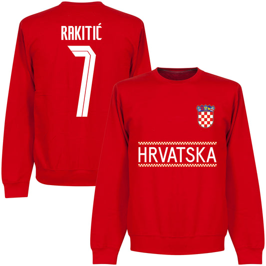 Croatia Rakitic 7 Team Sweatshirt - Red