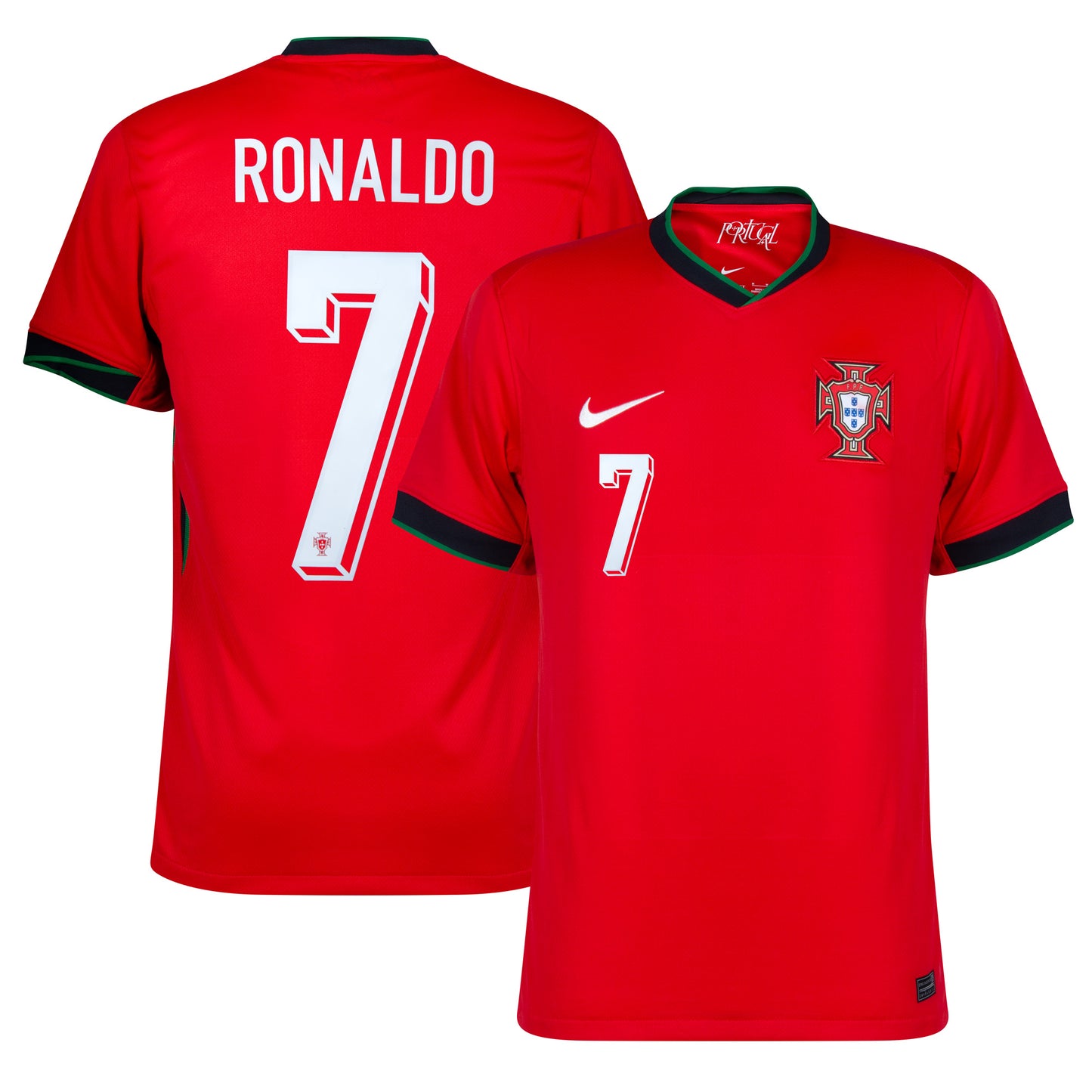 Nike Portugal Home Ronaldo 7 Shirt 2024-2025 (Official Printing)