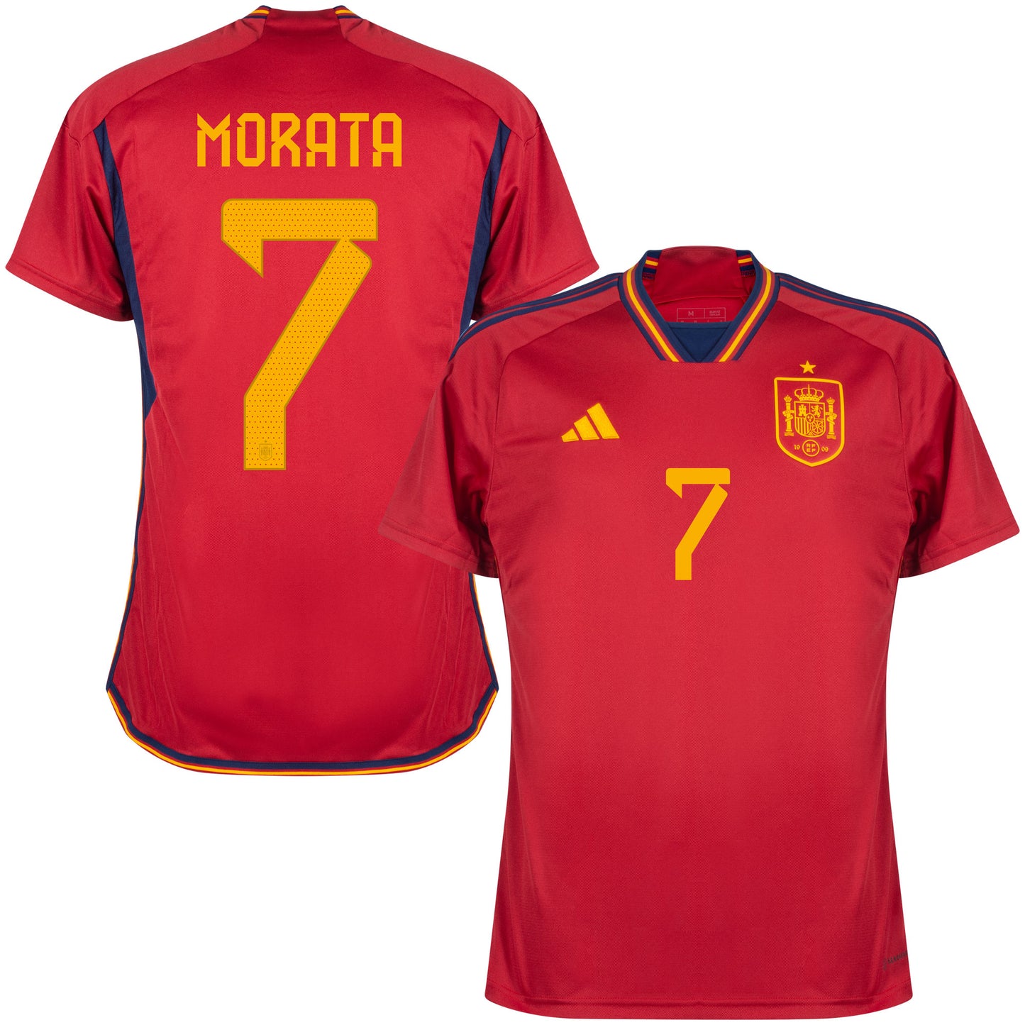 adidas Spain Home Morata 7 Shirt 2022-2023 (Official Printing)