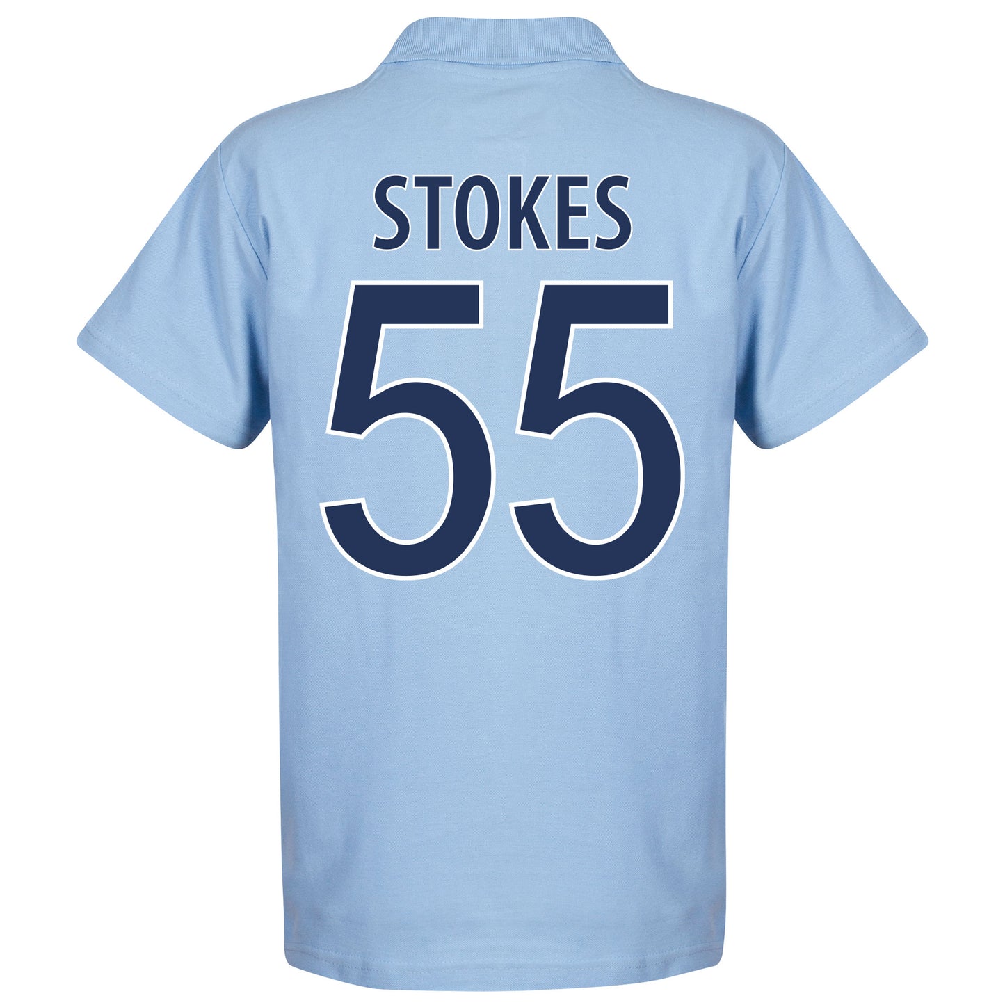 England Cricket World Cup Winners Stokes 55 Polo Shirt - Sky