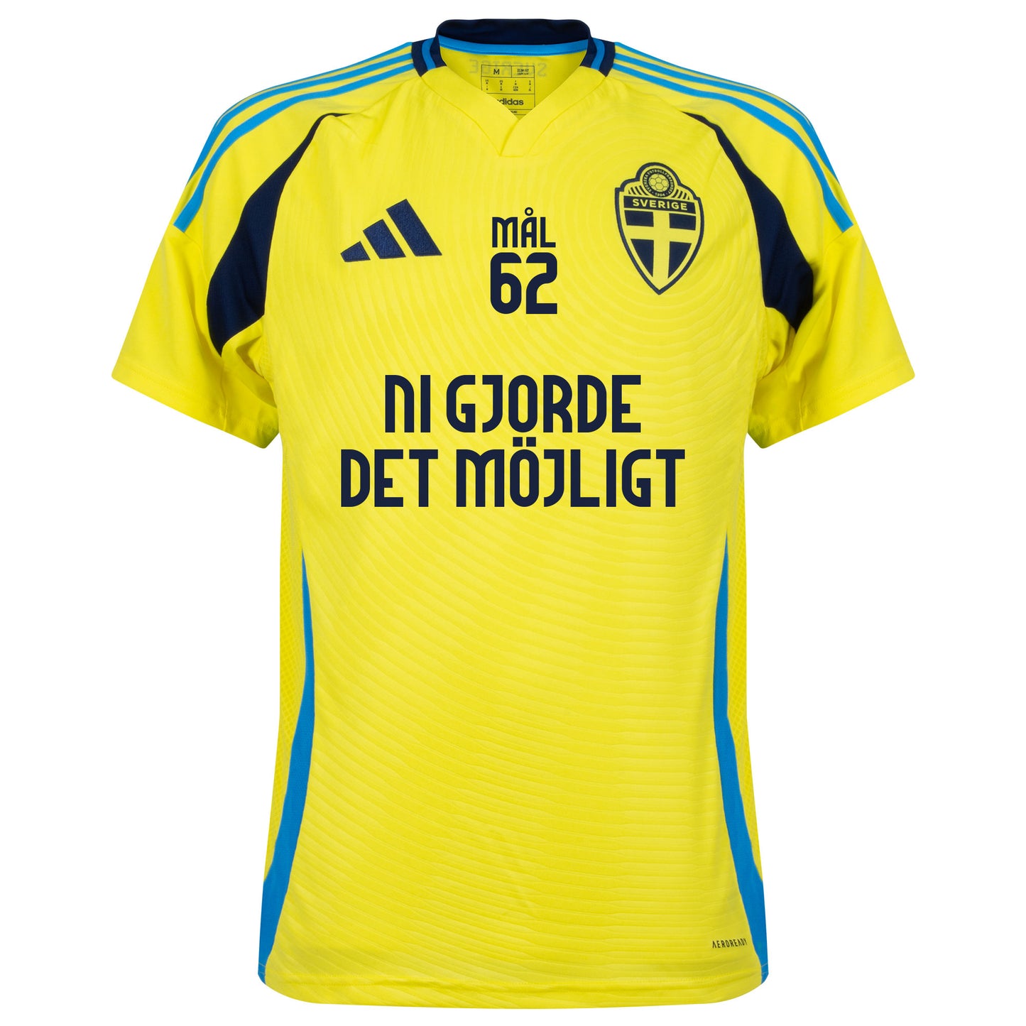 adidas Sweden Home Shirt incl. Ni Gjorde De Möjligt Ibrahimović 10 Special Printing 2024-25