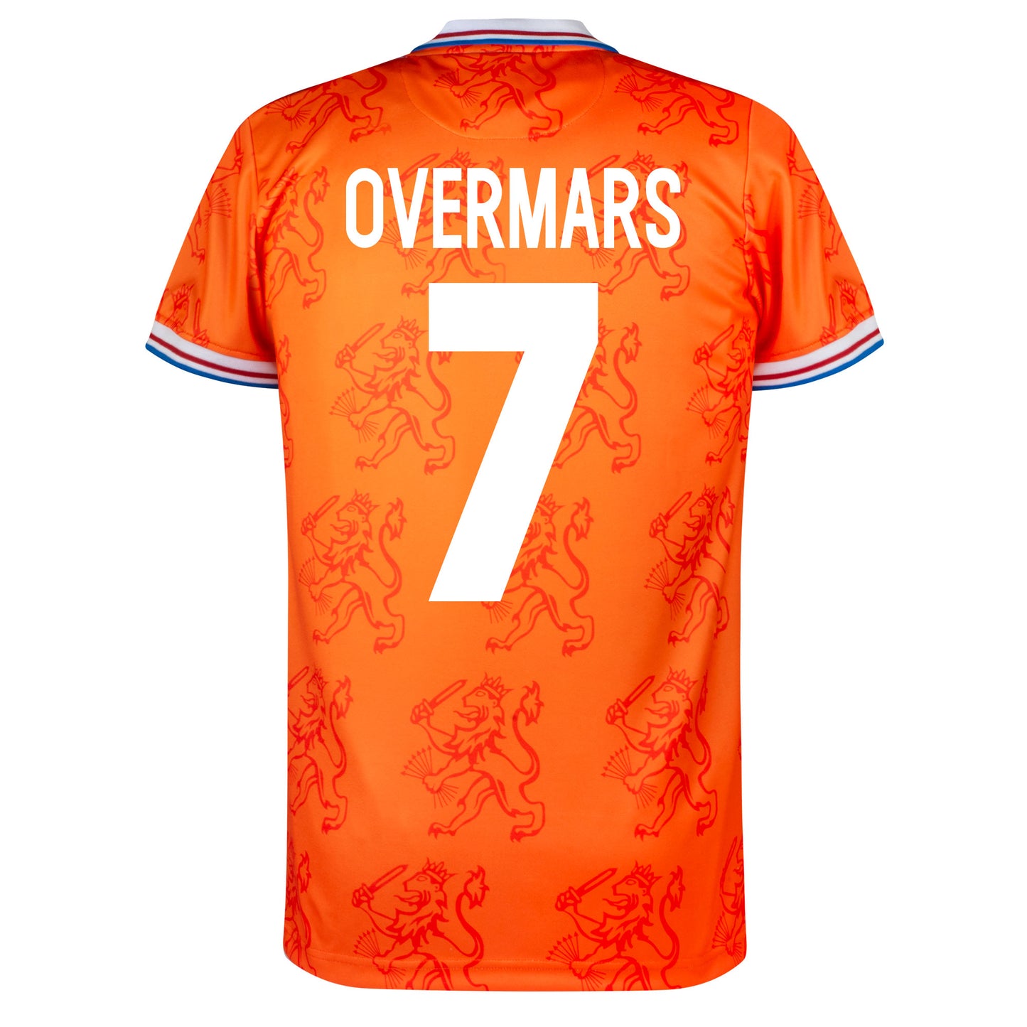 Copa Holland Home Overmars 7 Retro Shirt 1994 (Retro Flock Printing)