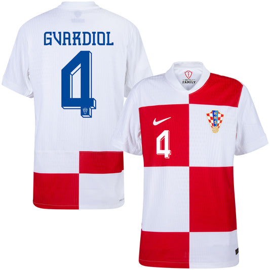 Nike Croatia Home Dri-Fit ADV Match Gvardiol 4 Shirt 2024-2025 (Official Printing)