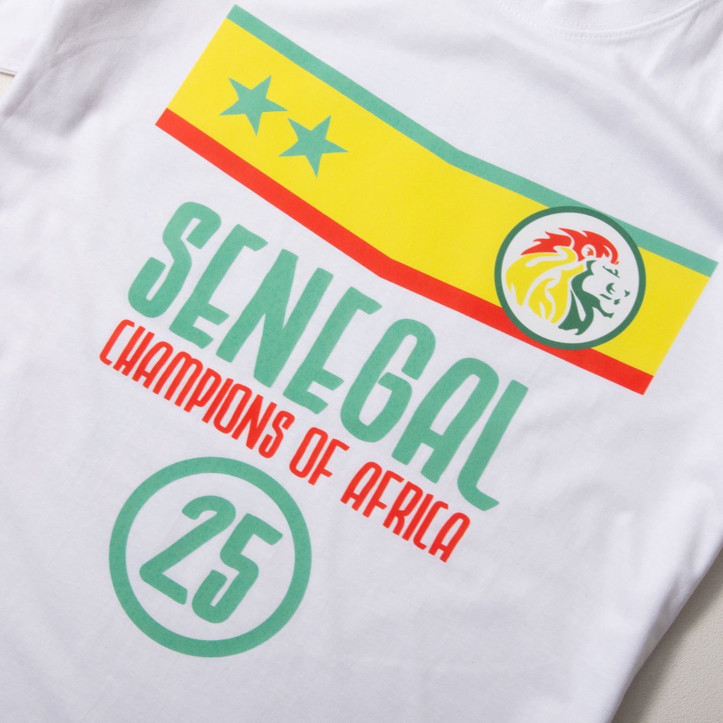 Senegal 2025 AFCON Winners T-shirt - White