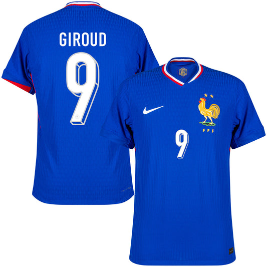 Nike France Home Dri-Fit ADV Match Giroud 9 Shirt 2024-2025 (Official Printing)