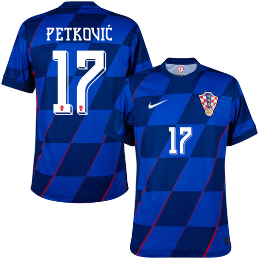 Nike Croatia Away Petković 17 Shirt 2024-2025 (Official Printing)