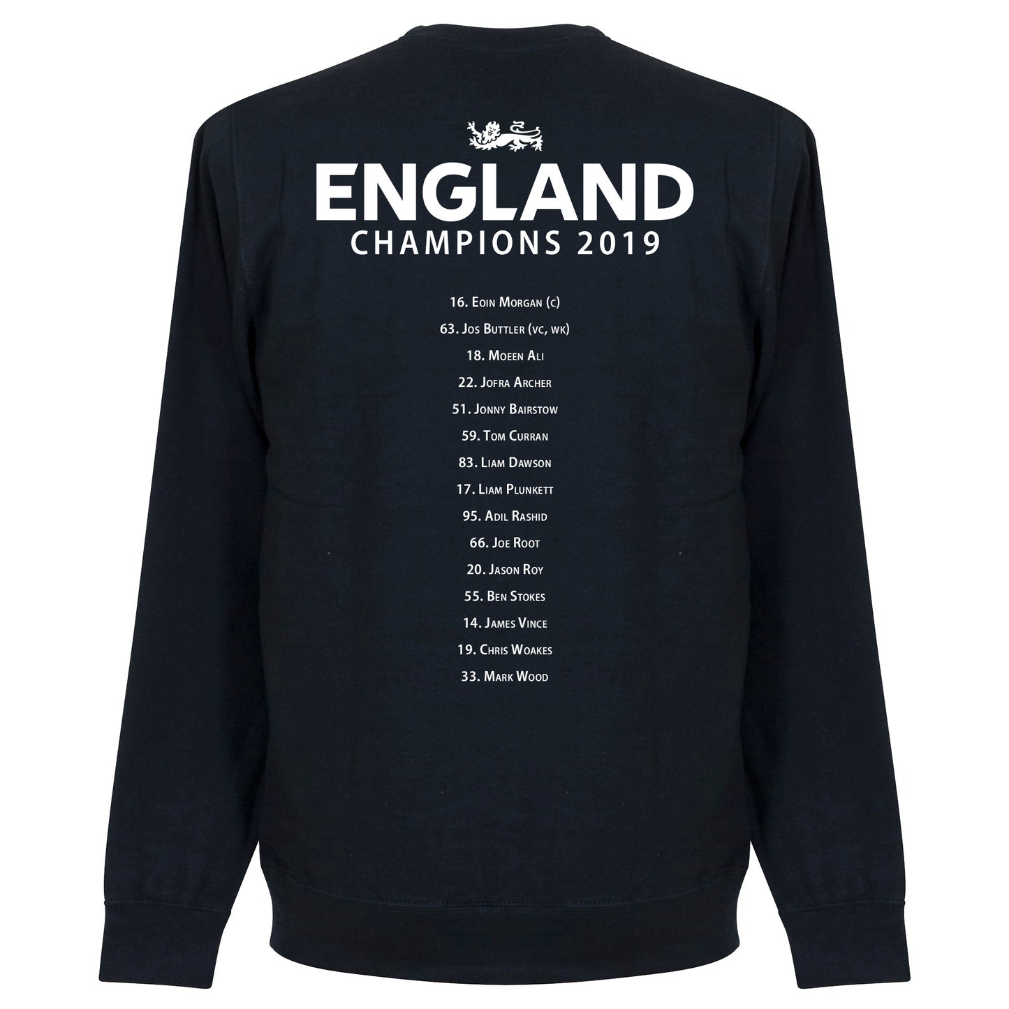 England Cricket World Cup Winners Squad Sweatshirt - Navy