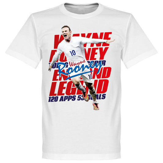Rooney England Legend T-Shirt - White
