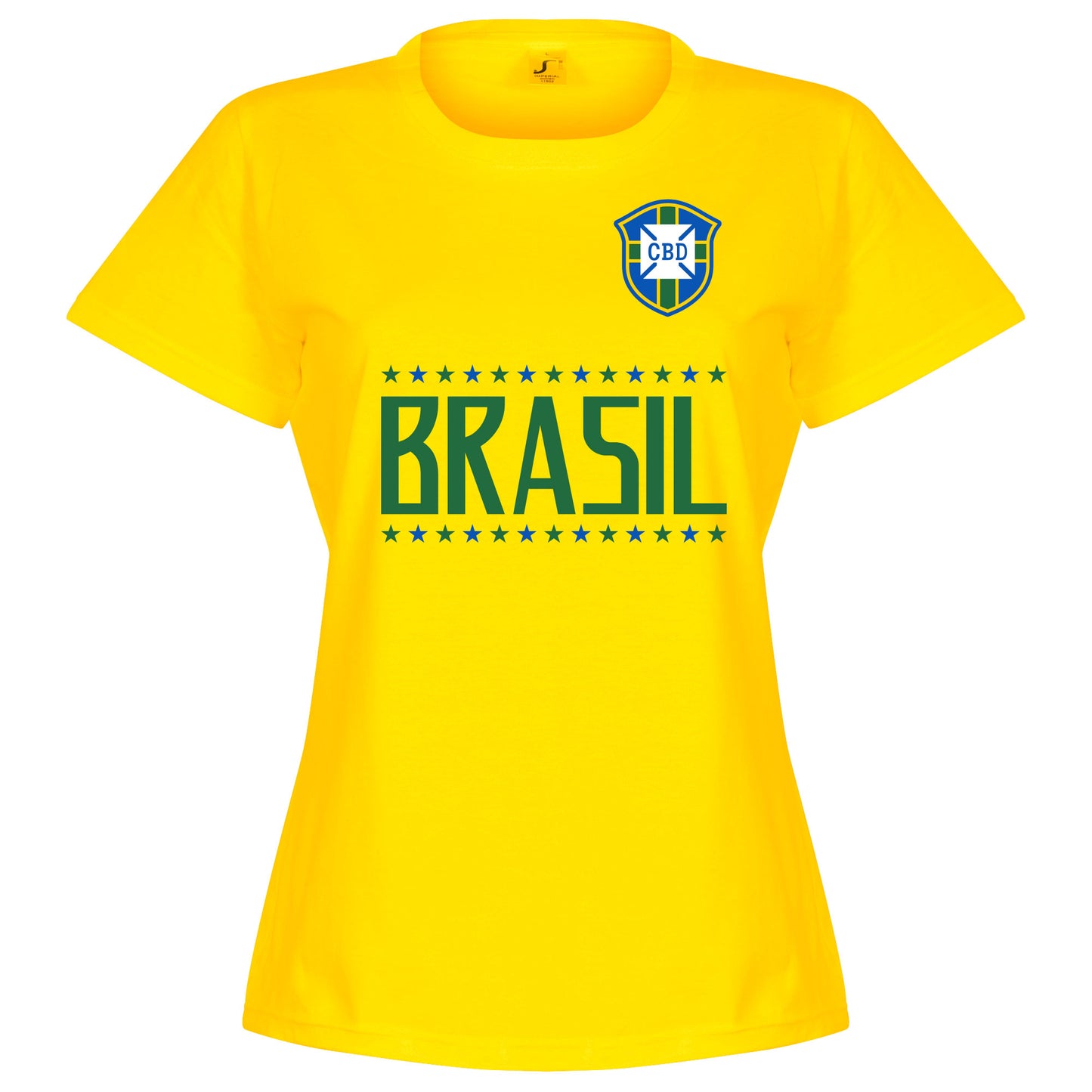 Brasil Team Womens T-Shirt - Yellow