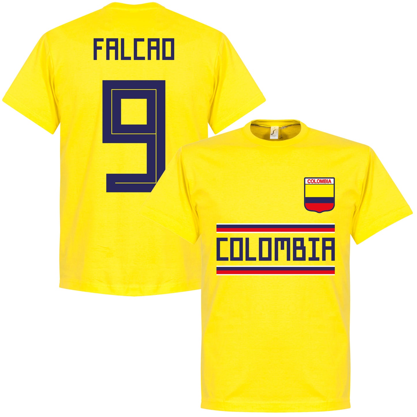 Colombia Falcao 9 Team T-Shirt - Yellow