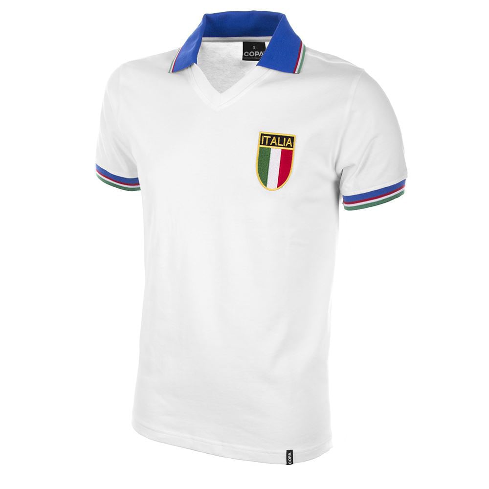 Copa Italy Away Gentile 6 Retro Shirt World Cup 1982 (Retro Flock Printing)