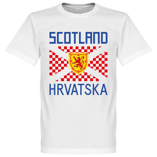 Scotland Croatia Supporters T-shirt - White