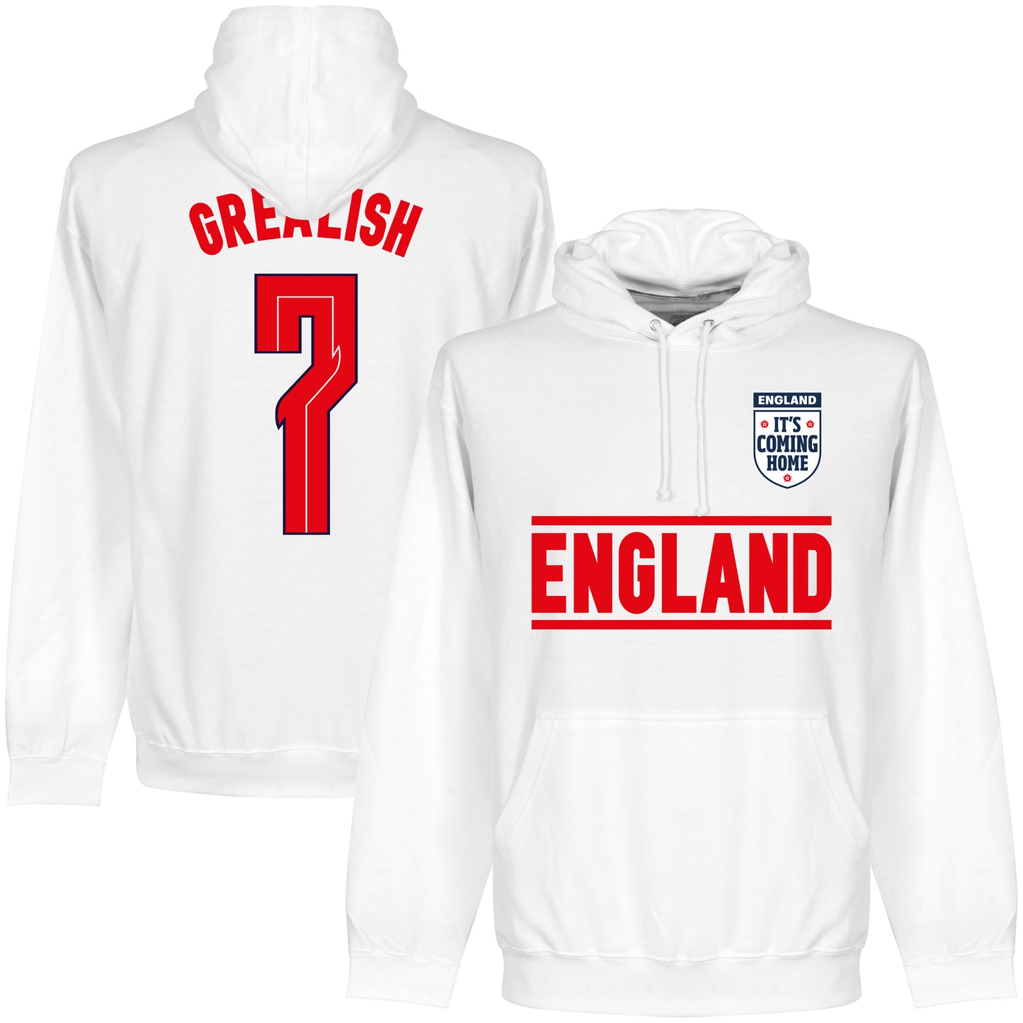 England Grealish 7 Team KIDS Hoodie - White