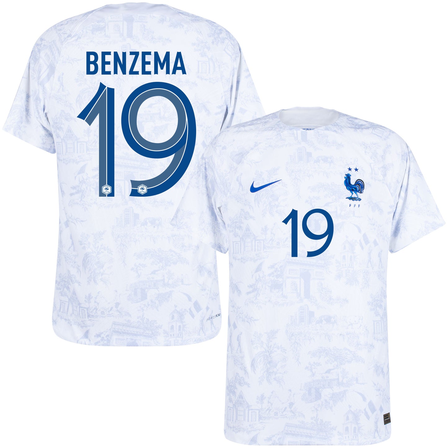 Nike France Dri-Fit ADV Match Away Benzema 19 Shirt 2022-2023 (Official Printing)