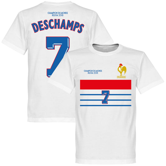 France Champions 98 Retro Deschamps 7 T-Shirt - White