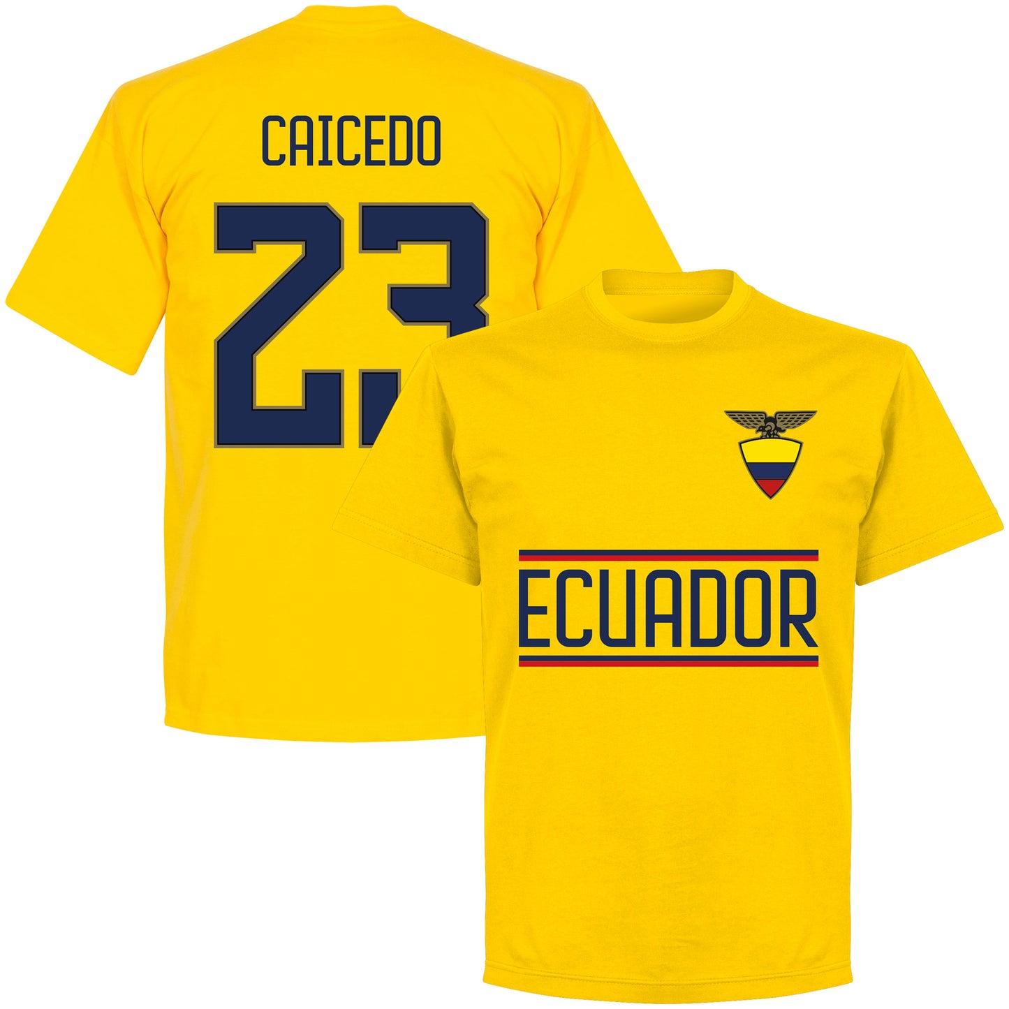 Ecuador Team Caicedo 23 T-shirt - Yellow