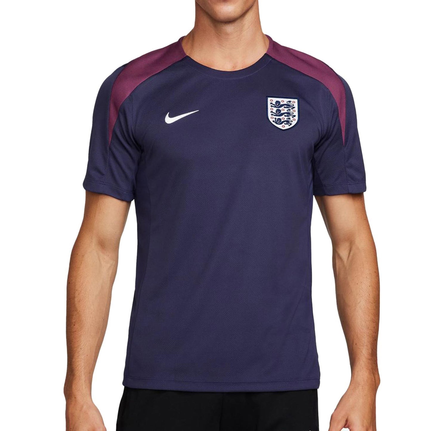 Nike England Dri-Fit Strike S/S Top - Purple Ink/Rosewood/White - 2024-2025