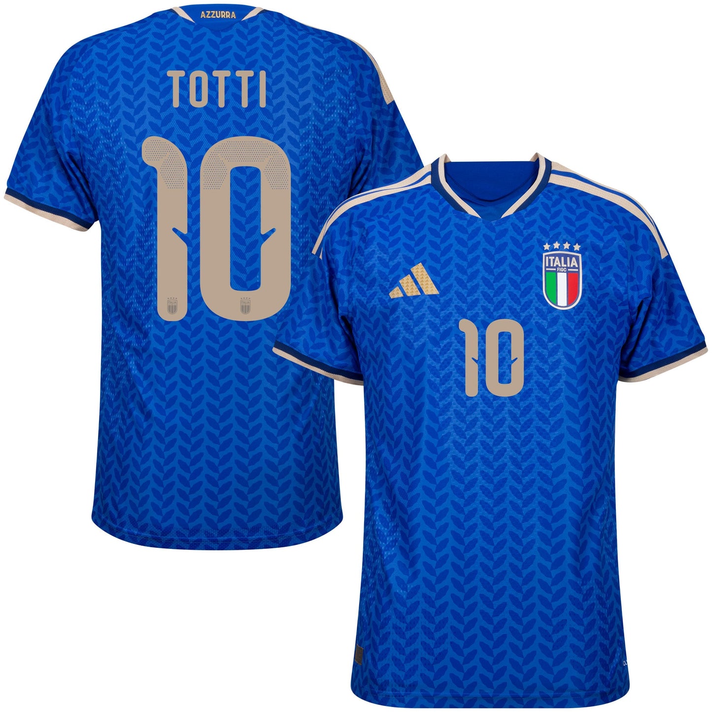 adidas Italy Authentic Home Totti 10 Shirt 2026-2027 (Official Printing)