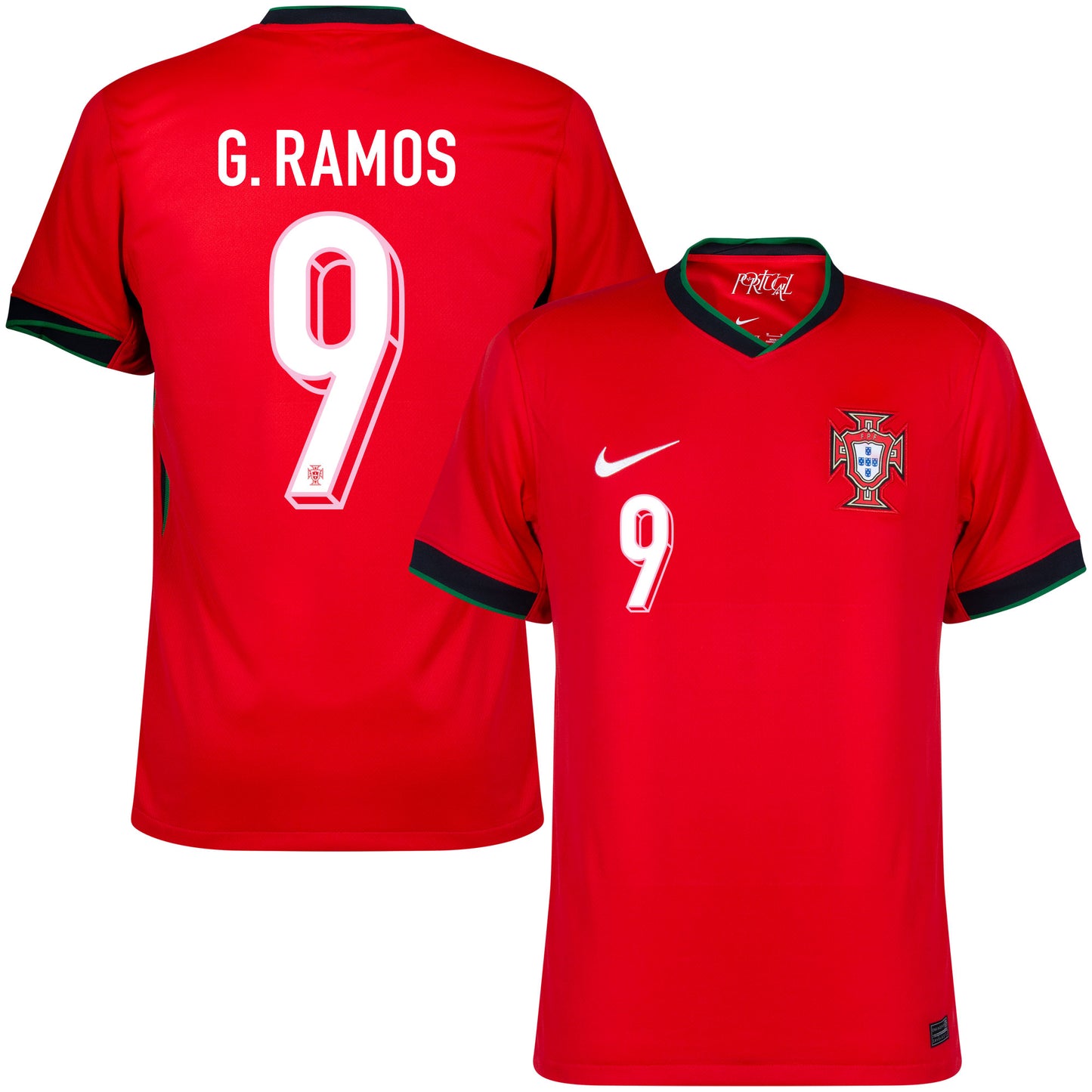 Nike Portugal Home G.Ramos 9 Shirt 2024-2025 (Official Printing)