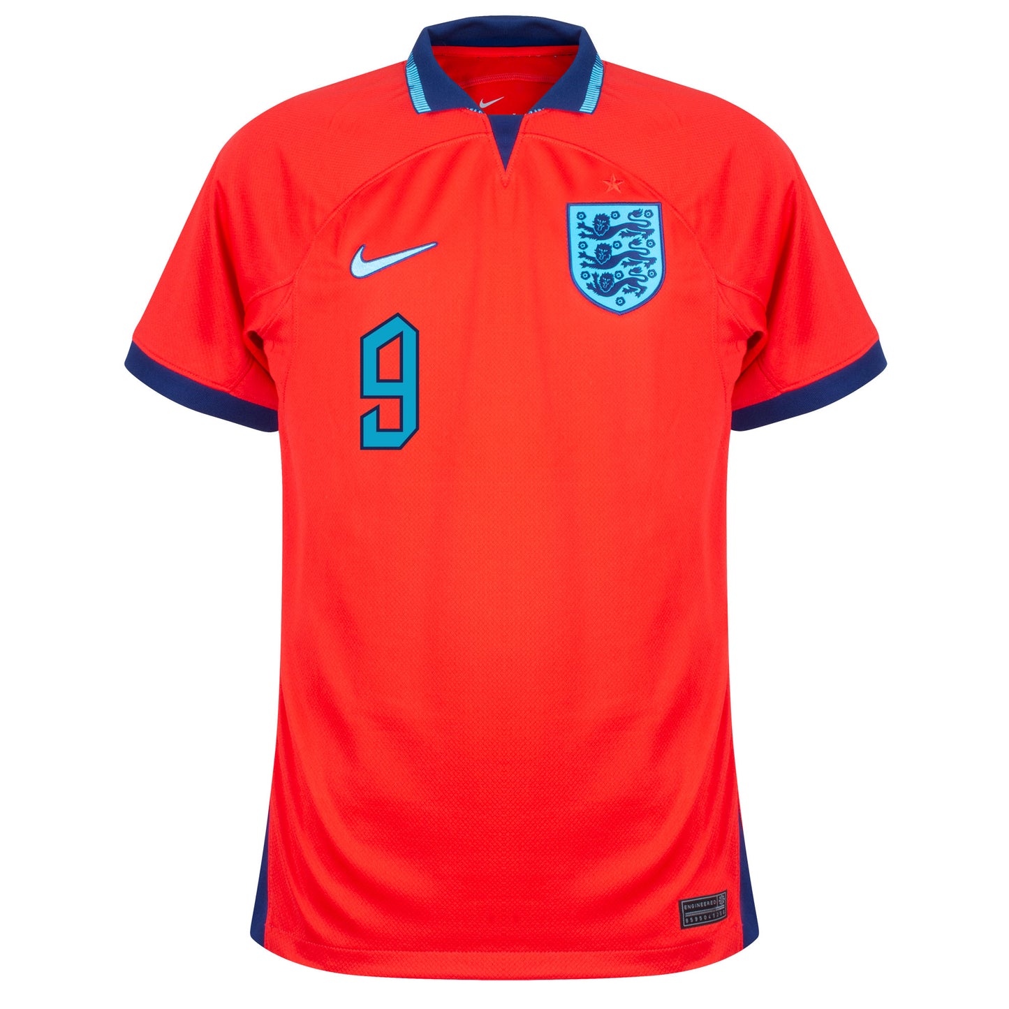 Nike England Away Kane 9 Shirt 2022-2023 (Official Printing)