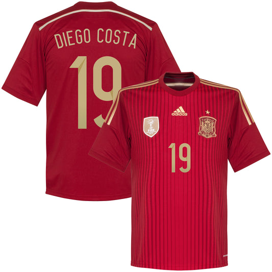 Spain Home Diego Costa Shirt 2014 2015