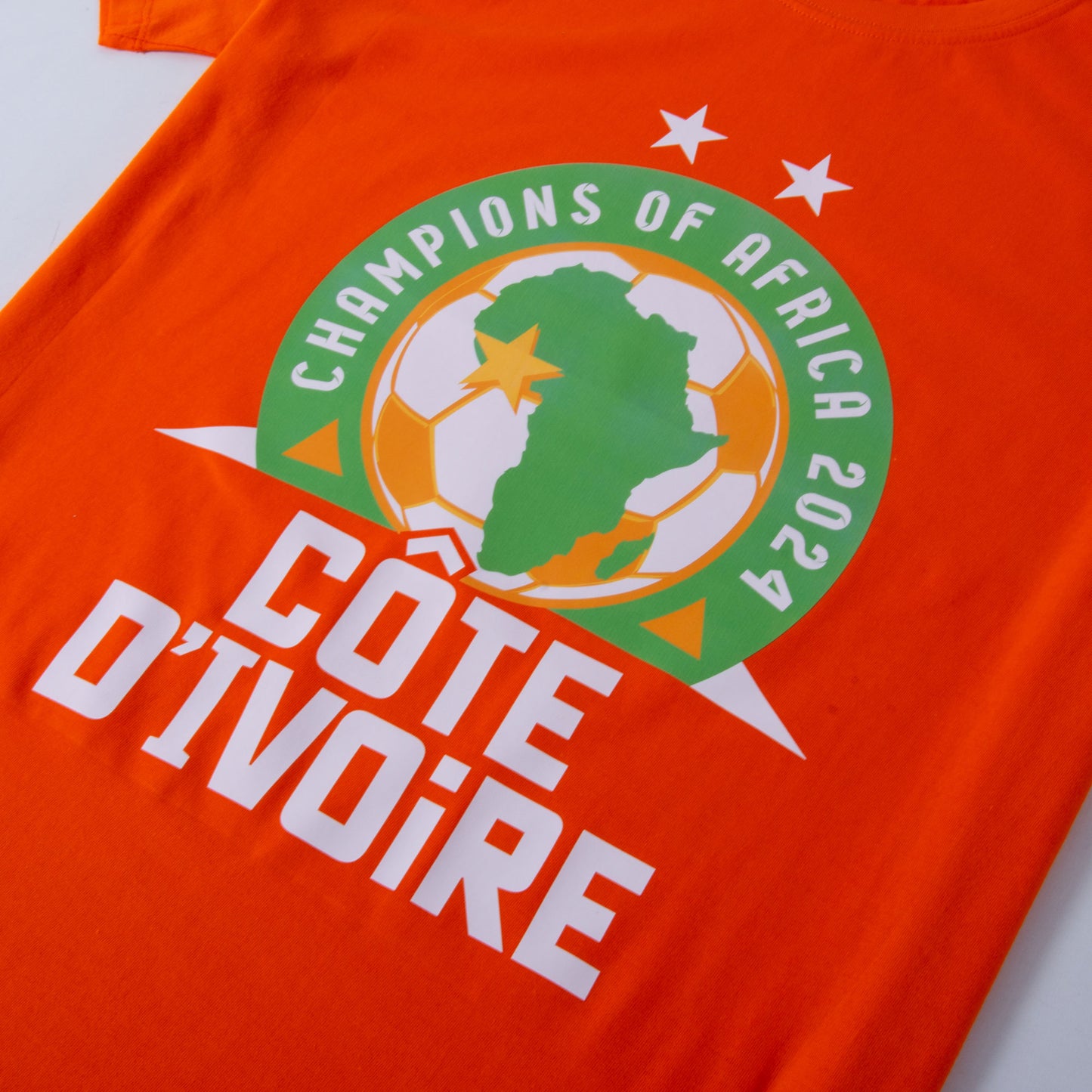 Ivory Coast AFCON 2023 Winners T-shirt - Orange