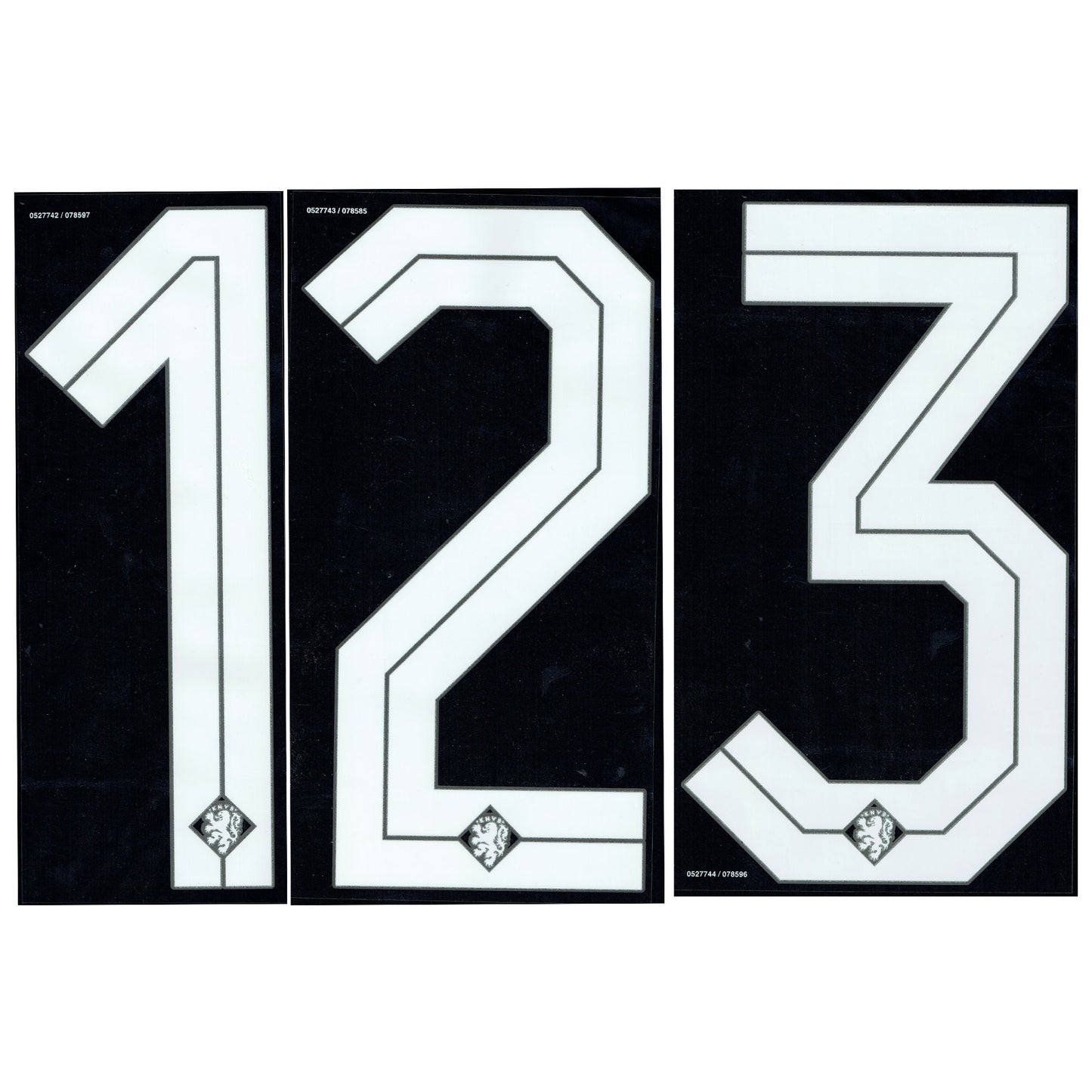 24-25 Holland Away Official Back Numbers (255mm)