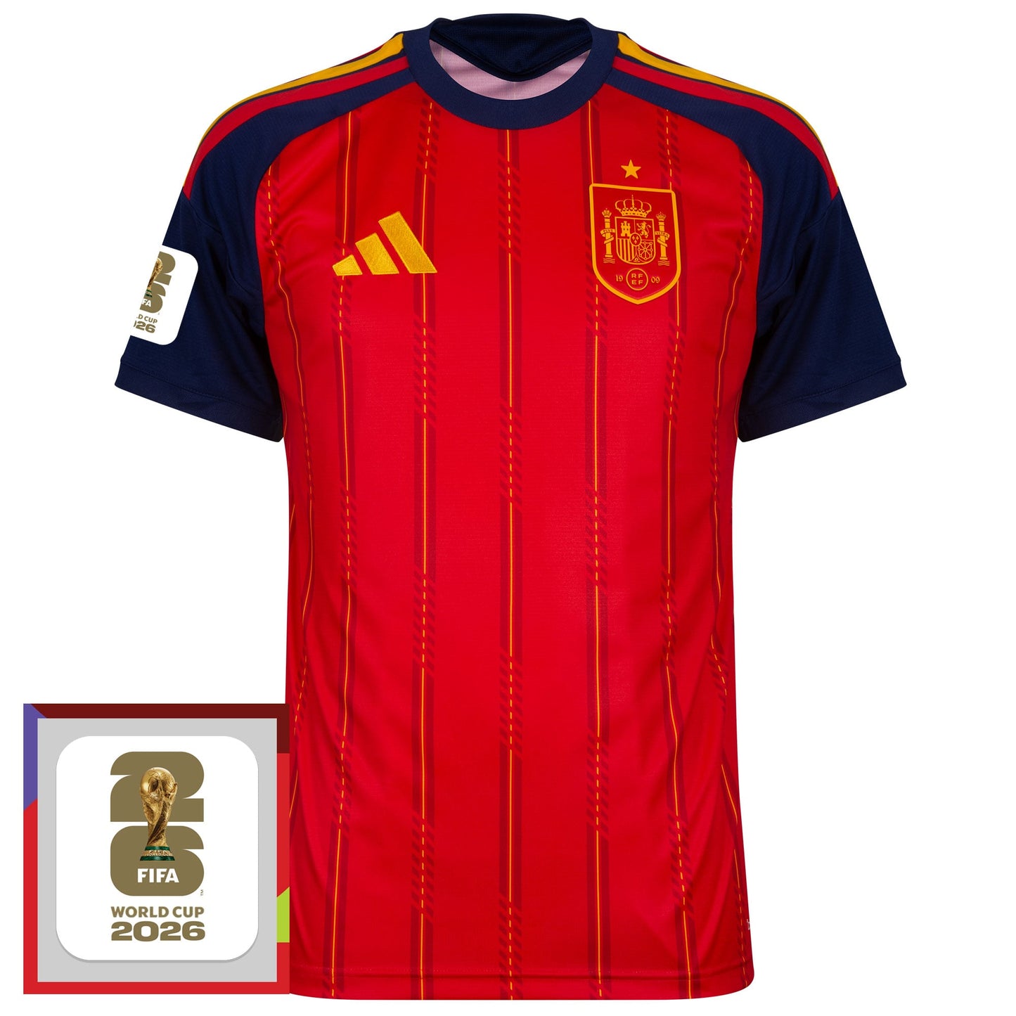 adidas Spain Home Shirt 2026-2027 incl. FIFA World Cup 2026 Winners Edition Patch