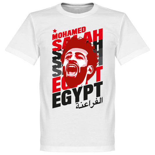 Salah Egypt Portrait T-Shirt - White