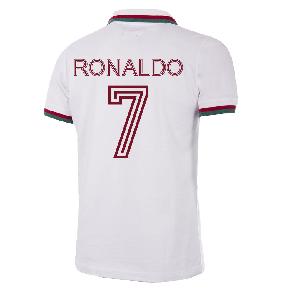 Copa Portugal Away Ronaldo 7 Retro Shirt 1972-1973 (Retro Flock Printing)