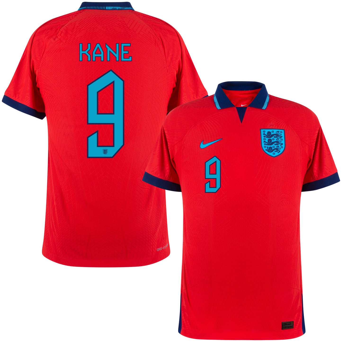 Nike England Dri-Fit ADV Match Away Kane 9 Shirt 2022-2023 (Official Printing)