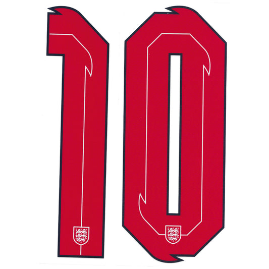 20-21 England Home Official Back Numbers (250mm)